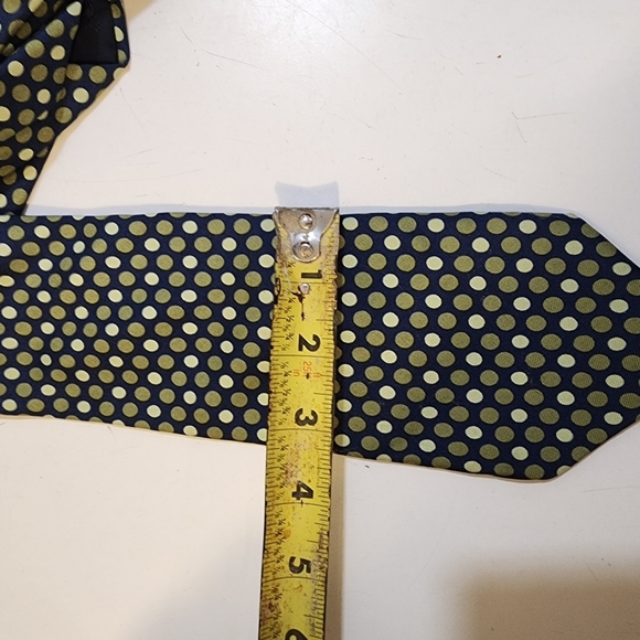 BROOKS Basixs Men's Polka Dot Green Pure Silk Tie - Picture 8 of 9
